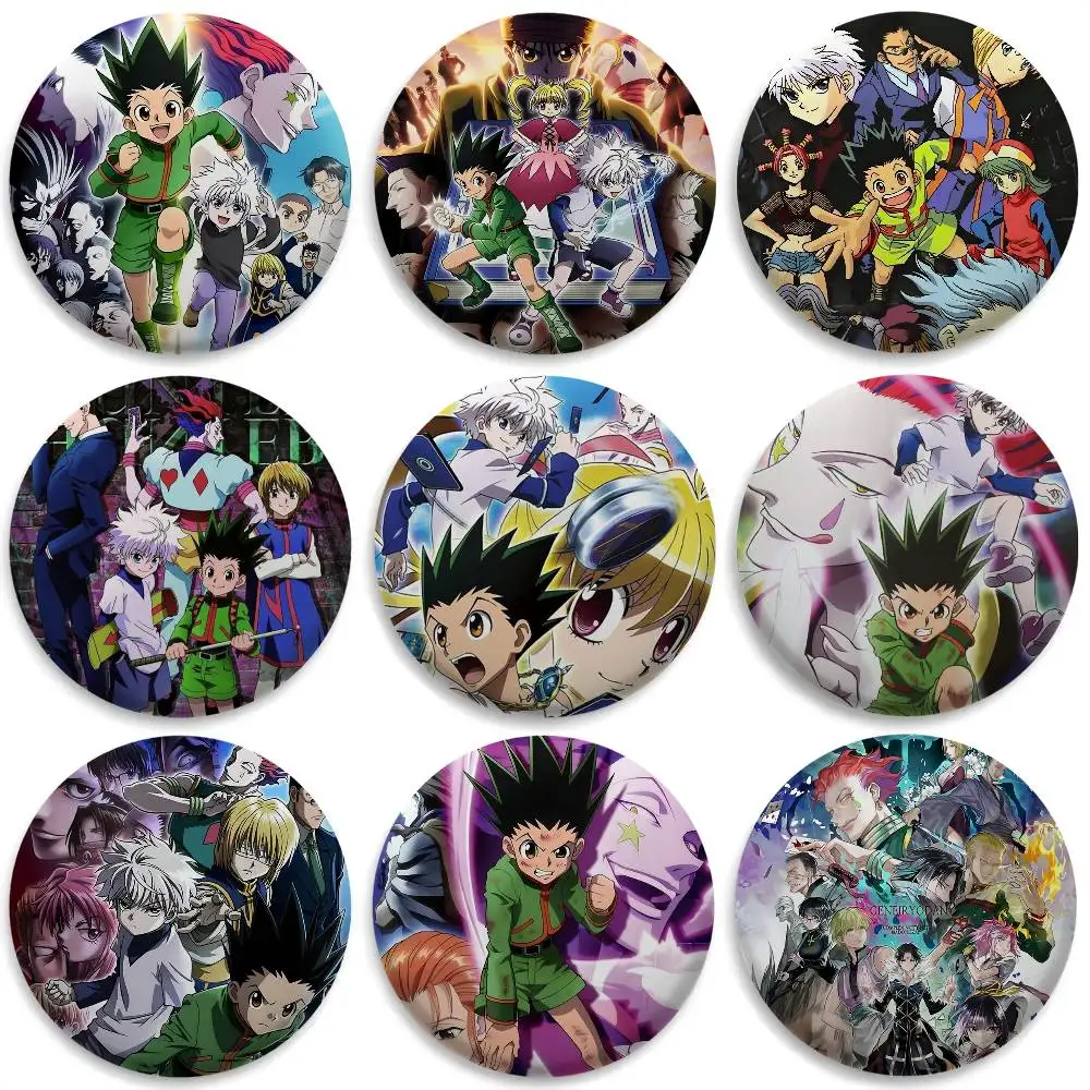 

Anime H-HUNTER X H-HUNTER Badges Round Exquisite Badge Brooches Creative Pins For Clothes Hat Backpack Gift Accessories