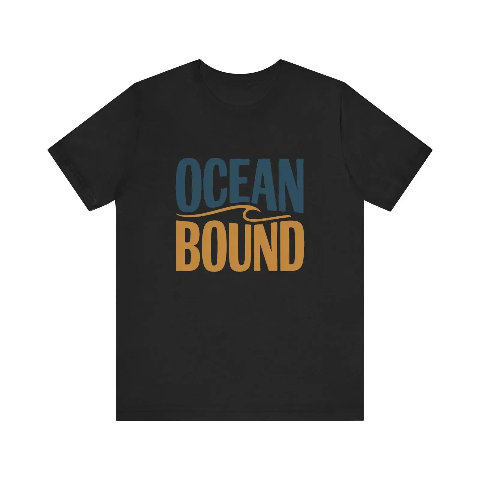 Ocean Bound T Shirt Beach Typography Coastal Lifestyle Apparel vintage Washed Stretched Stylish fashion homme Casual Breathable