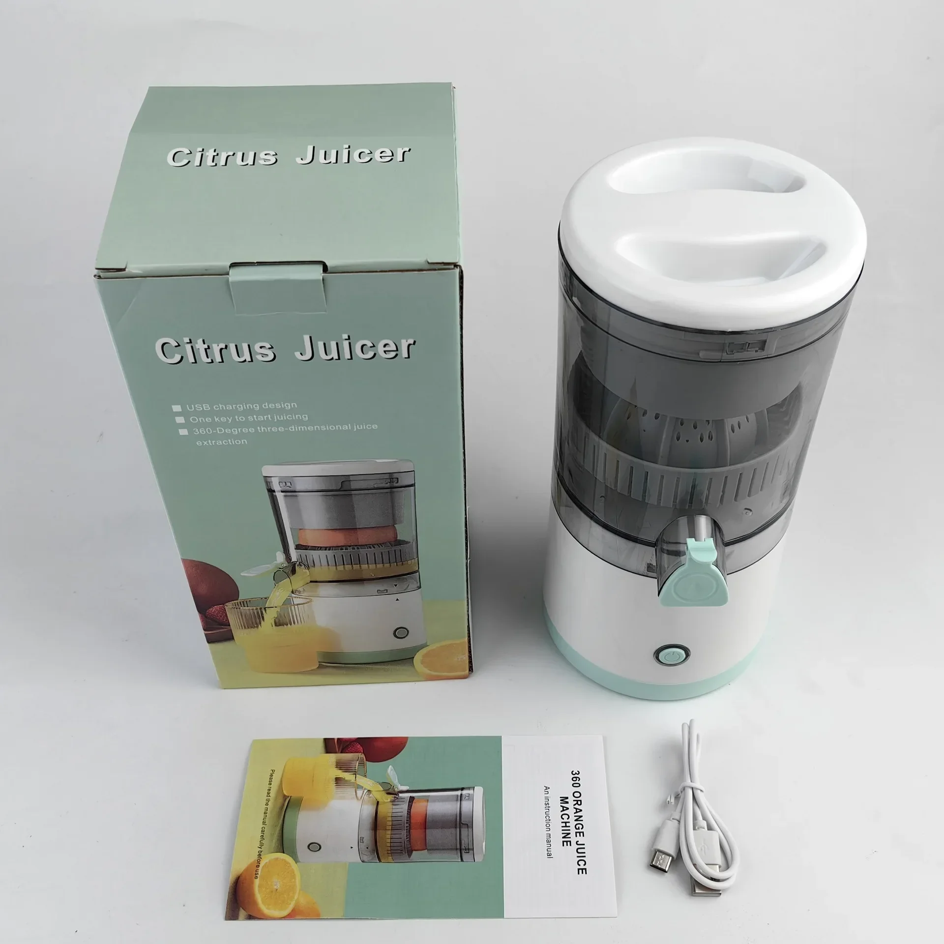 Juicer listrik portabel pengisian USB jeruk Lemon Blender buah Mini rumah tangga pemeras jus Mixer jeruk Juicer untuk perjalanan