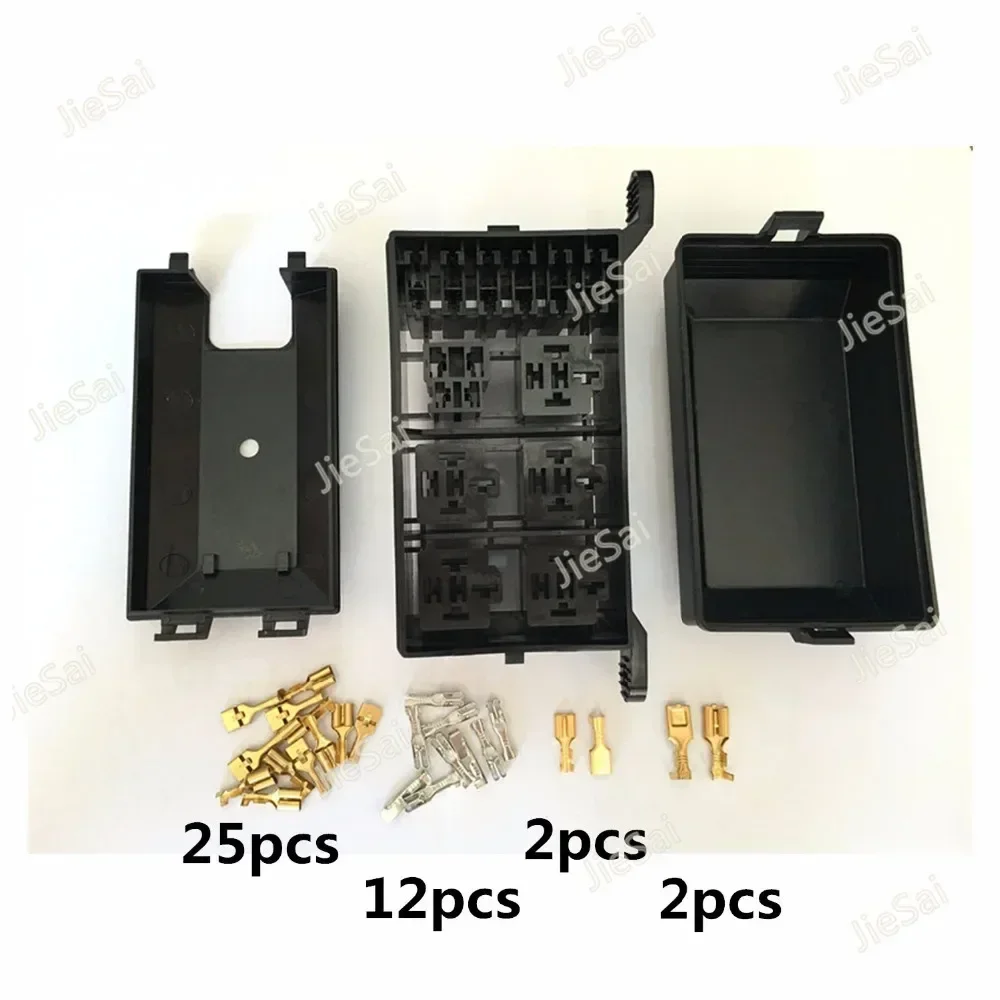 High Quality Automotive Fuse Box 6 Relay Relay Box Holder 5 Road For Nacelle Car Truck SUV Insurance Factory Supplier