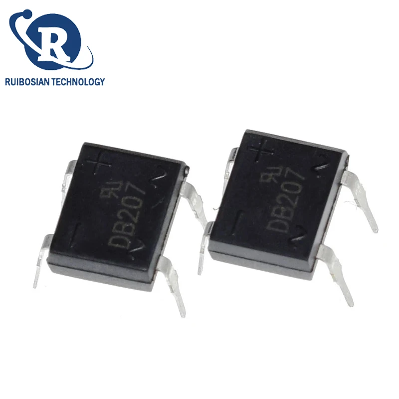 50PCS DB207  DIP-4 Bridge Rectifiers 1000V 2A DB104 DB157 DB107 DB207S DB107S DF06S DF06 SOP-4 DB105S DB106S DB157S DF10S