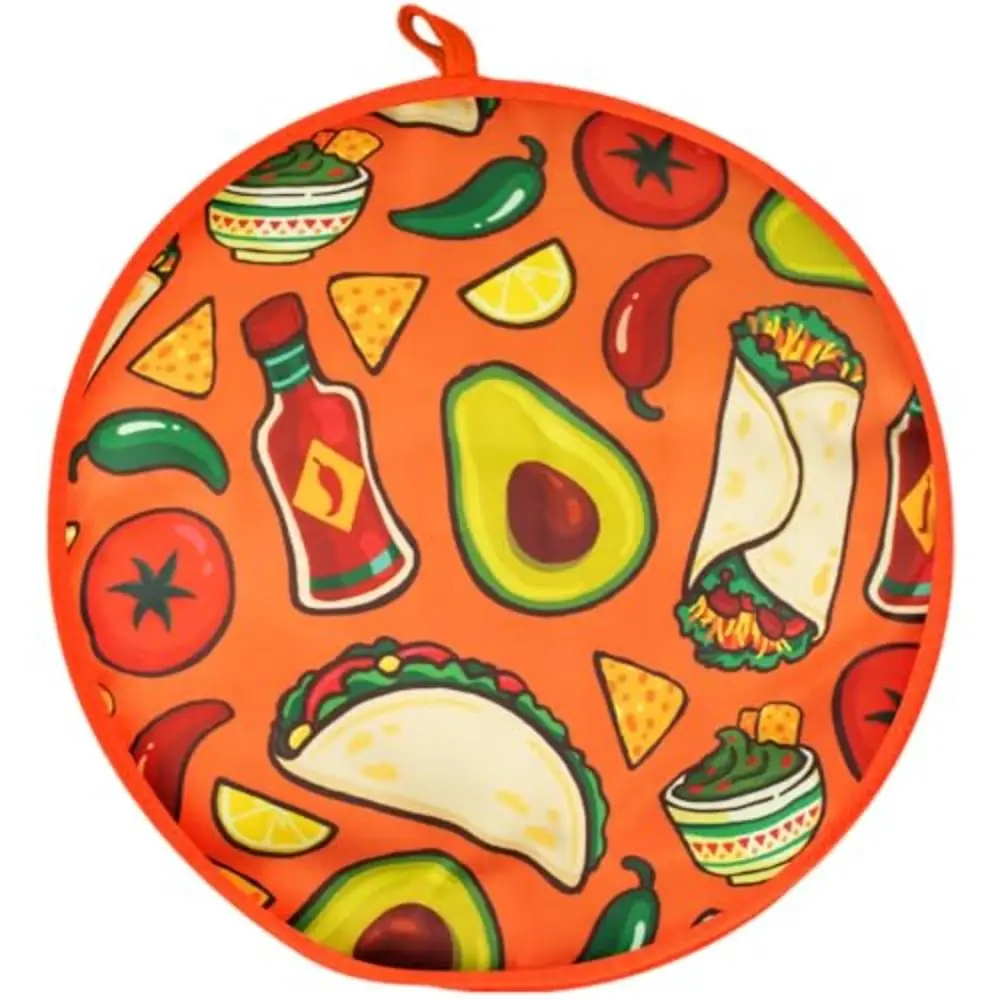 Food Grade Tortilla Warmer Pouch Round Shape Heat Insulation Insulated Bag 12 Inch Size Eco-Friendly Tortilla Keeper Picnic