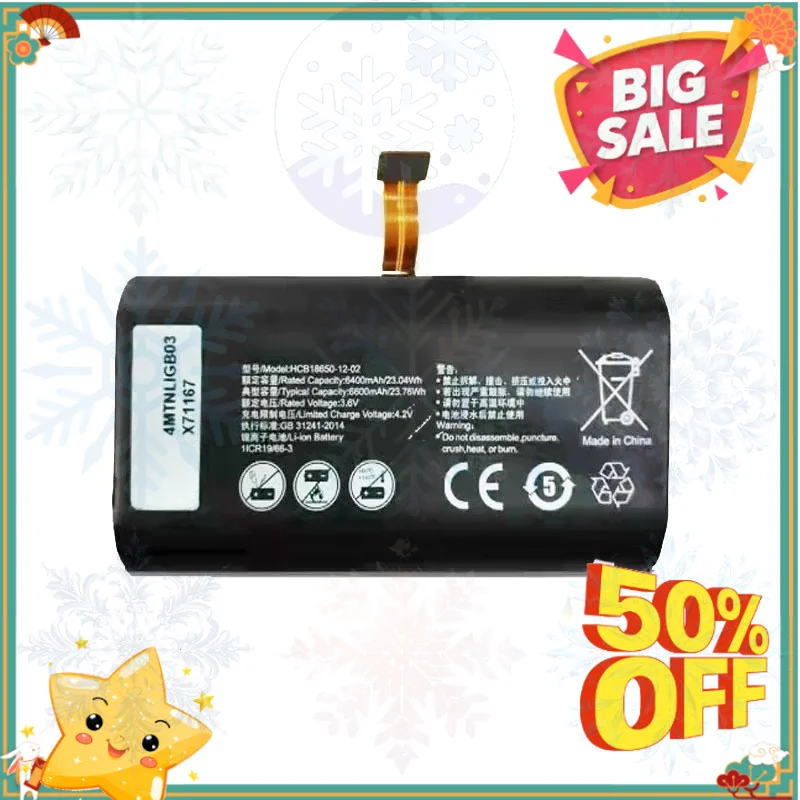 SWZY HCB18650-12-02 Battery for Huawei E5885Ls-93a WiFi 2 Pro New Li-Ion Rechargeable Accumulator Pack Replacement 3.6V 6400mAh