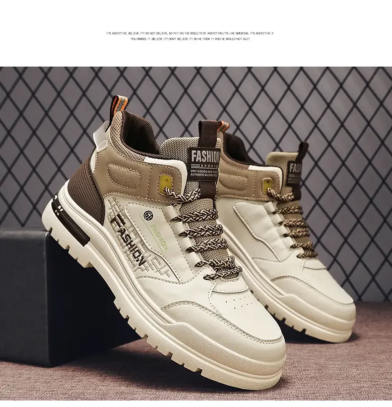 Convenient Daily Wear Skate Shoes For Men Well Padded Insole Wear Resistant Outsole Breathable Lining Casual Leisure Walking