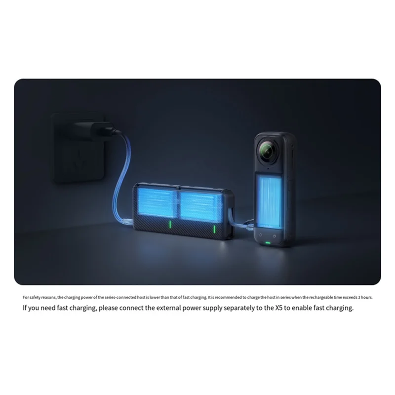 A24U لـ Insta 360 X5 محور شحن البطارية ملحقات كاميرا الحركة الرياضية البانورامية لـ Insta 360 X5