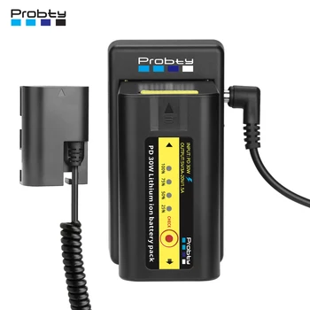 DR-E6 LP-E6N kukla pil NP-F pil adaptör plakası + PD30W hızlı şarj Canon için pil 6D 7D 80D 70D R5C R5 R6 5DS 55