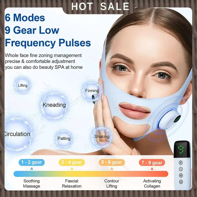 24-Hour Delivery Facial EMS Lifting Machine Home Massage Mask Double Chin Reduction V-Face Device