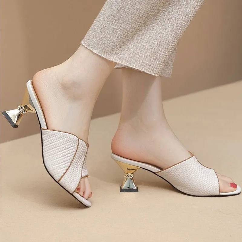 Women High Heeled Sandals Spring and Autumn New Luxury Women Comfortable and Fashionable Thick Heel High Heeled Sandals