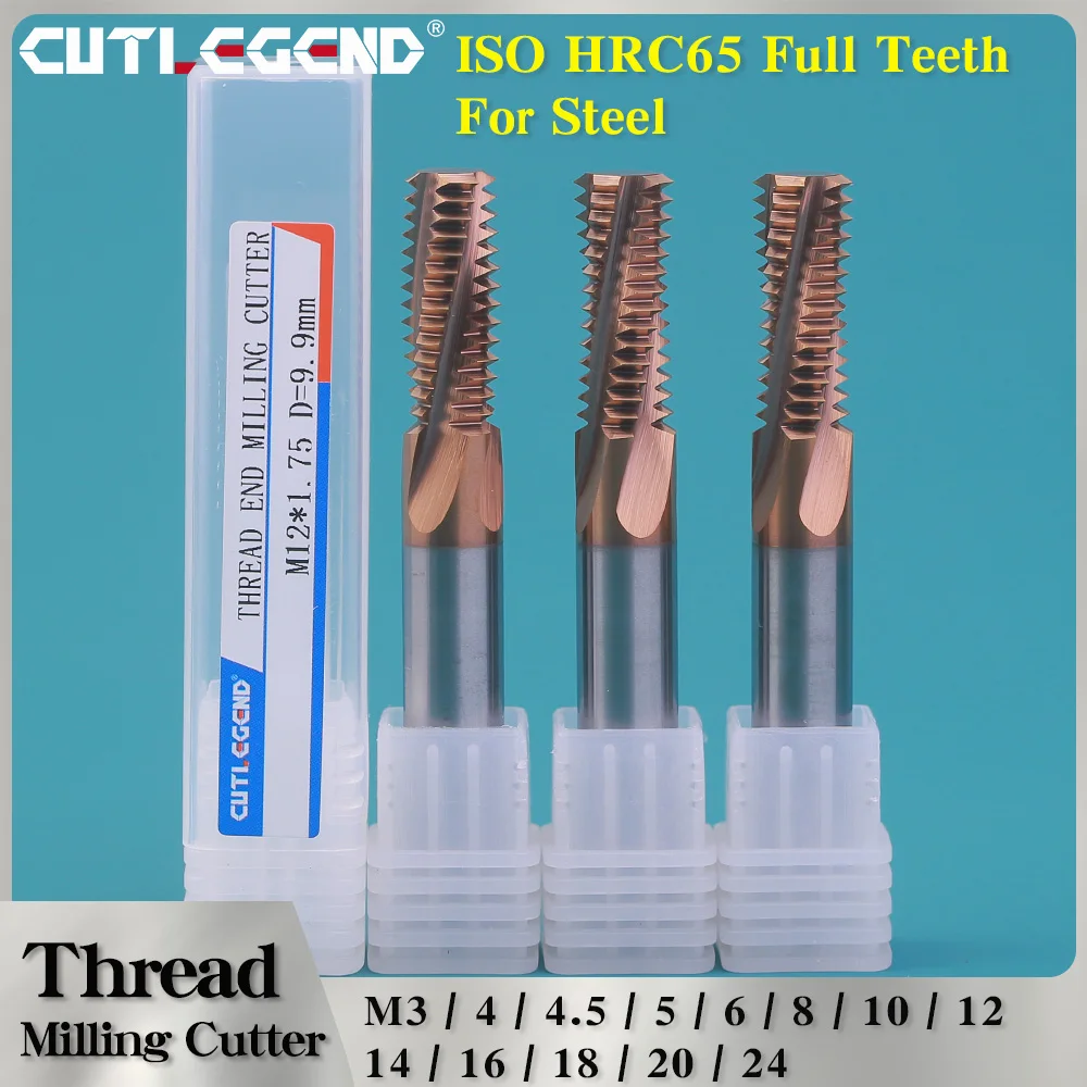 

CNC Full Tooth Machine Solid Carbide Thread Milling Cutter M3 M4 M5 M6 M8 M10 M12 M14 M16 M18 M20 M24 Thread Mills for Steel
