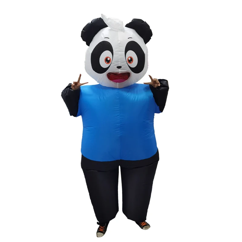 Halloween Party Kinder Panda Aufblasbare Kostüm Lustige Cosplay Kleidung Jungen Mädchen Bühne Leistung Dress Up Maskottchen Kostüm