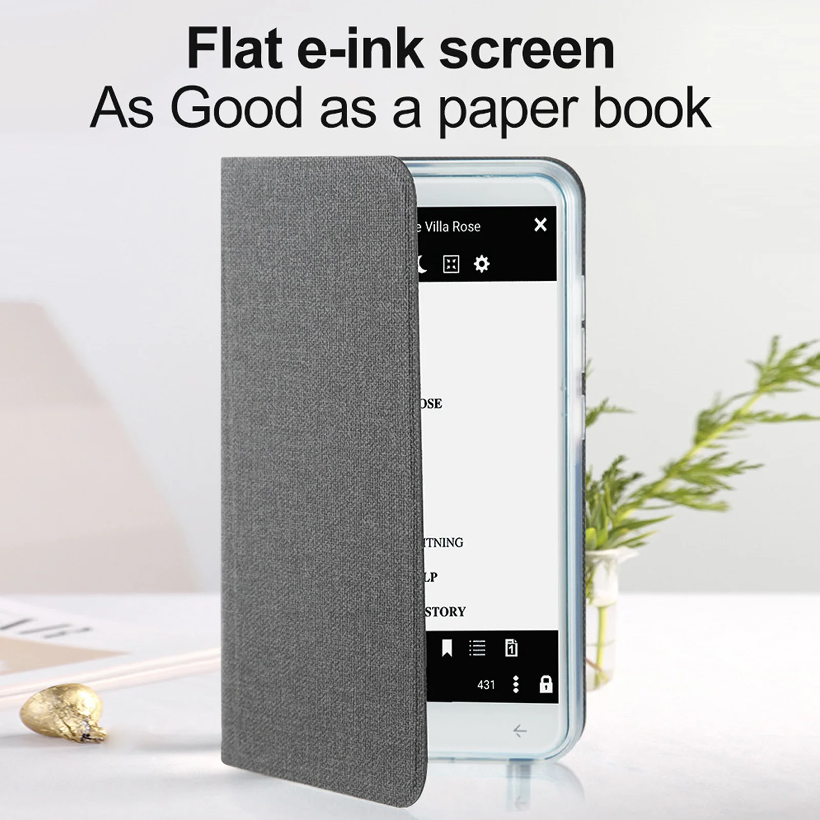 قارئ الكتب الإلكترونية 5 بوصة قارئ الكتب الإلكترونية 2500mAh 1G 8G شاشة سعوية بدون حبر WIFI إعدادات متعددة للصوت