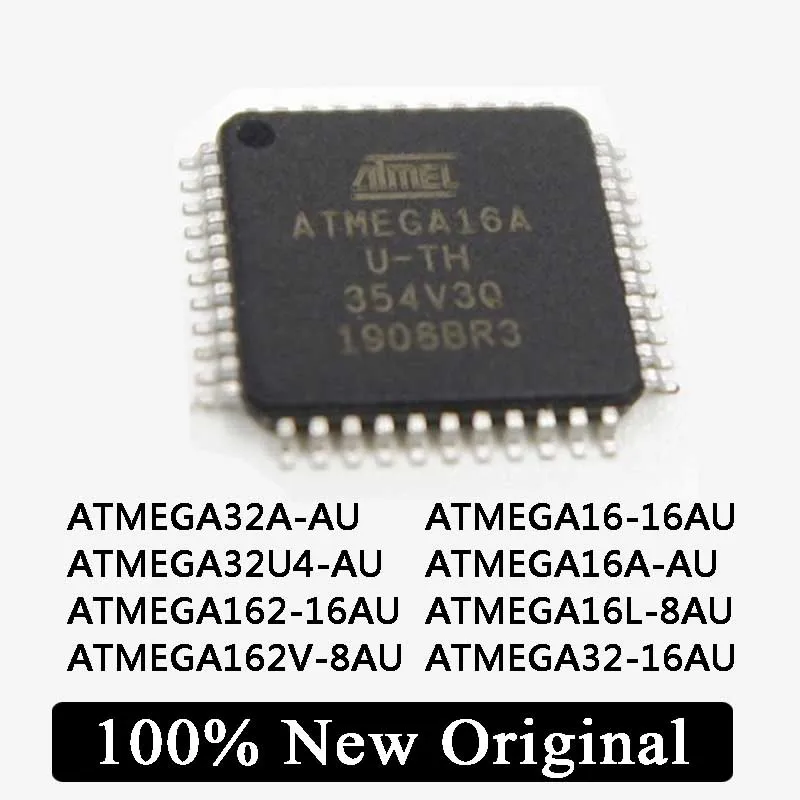 ATMEGA16-16AU ATMEGA16A-AU ATMEGA16L-8AU ATMEGA32-16AU ATMEGA32A-AU ATMEGA32U4-AU ATMEGA162-16AU ATMEGA162V-8AU QFP44 IC Chip