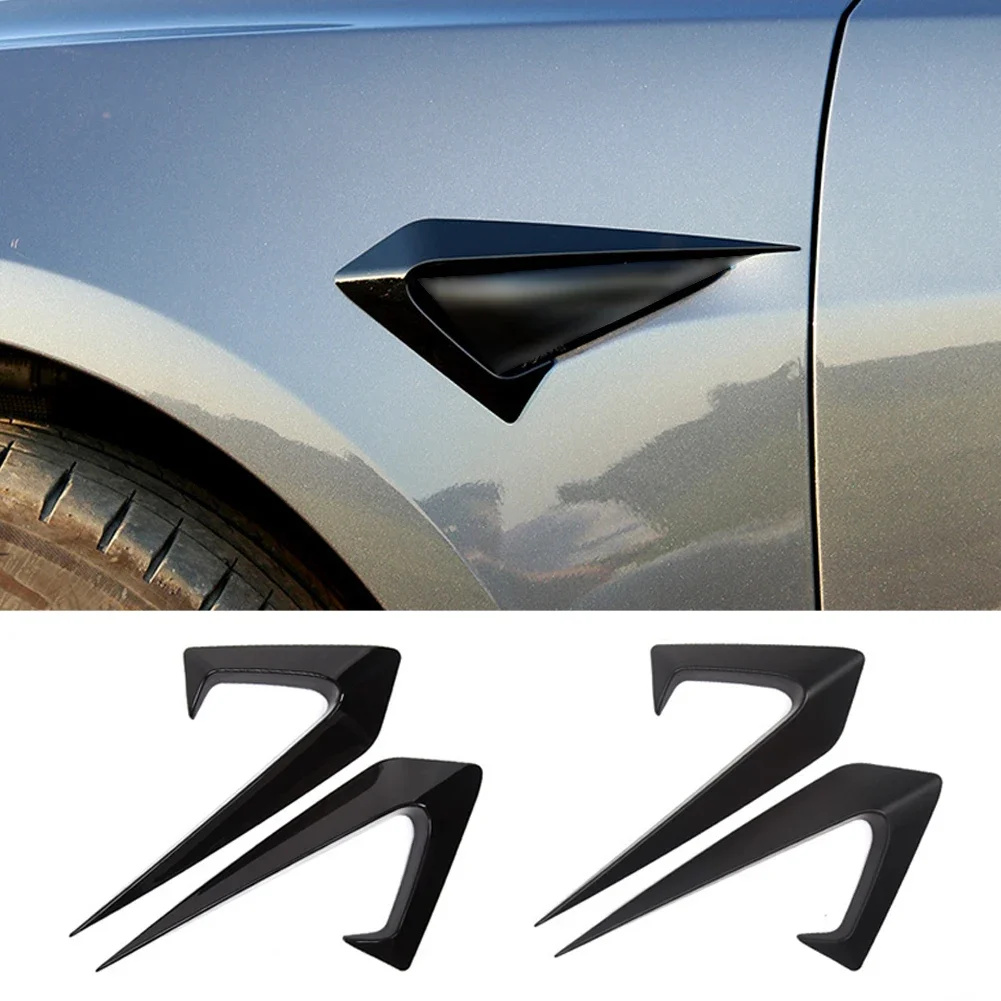 2PCS Car Side Camera Protection Cover Sticker UV-resistant Carbon Fiber ABS Decoration Car Accessorie For Tesla Model 3