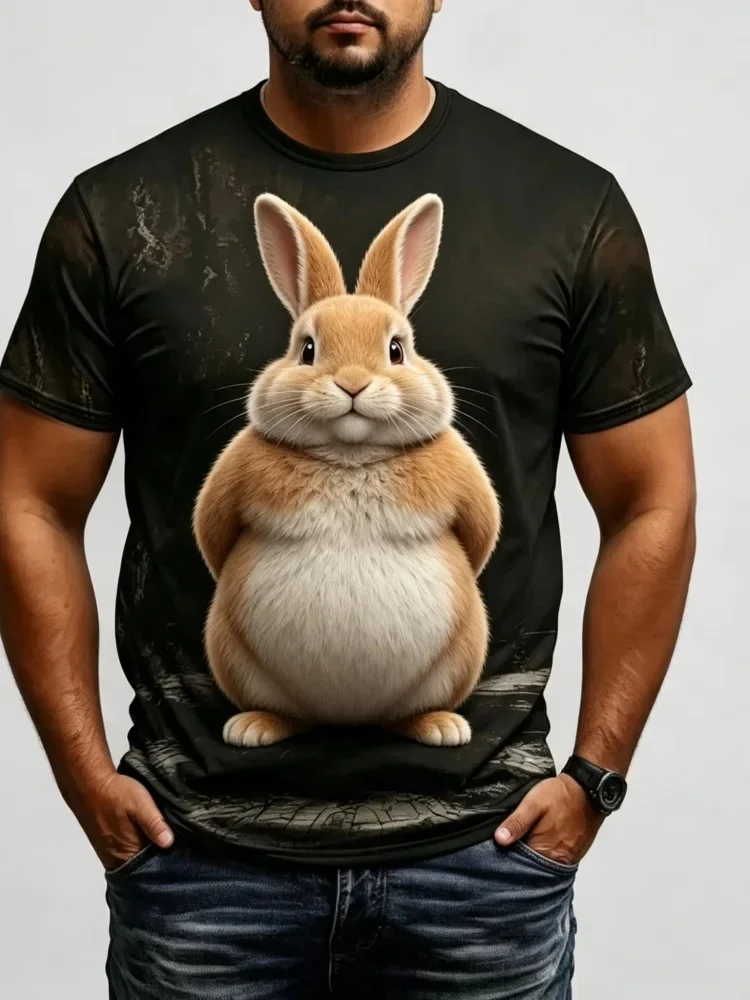 Funny Men's Animal Fat Tiger Pattern Short Sleeve T-shirts Fashion Daily T Shirt Casual Men Women Crew Neck Tops Summer Clothing