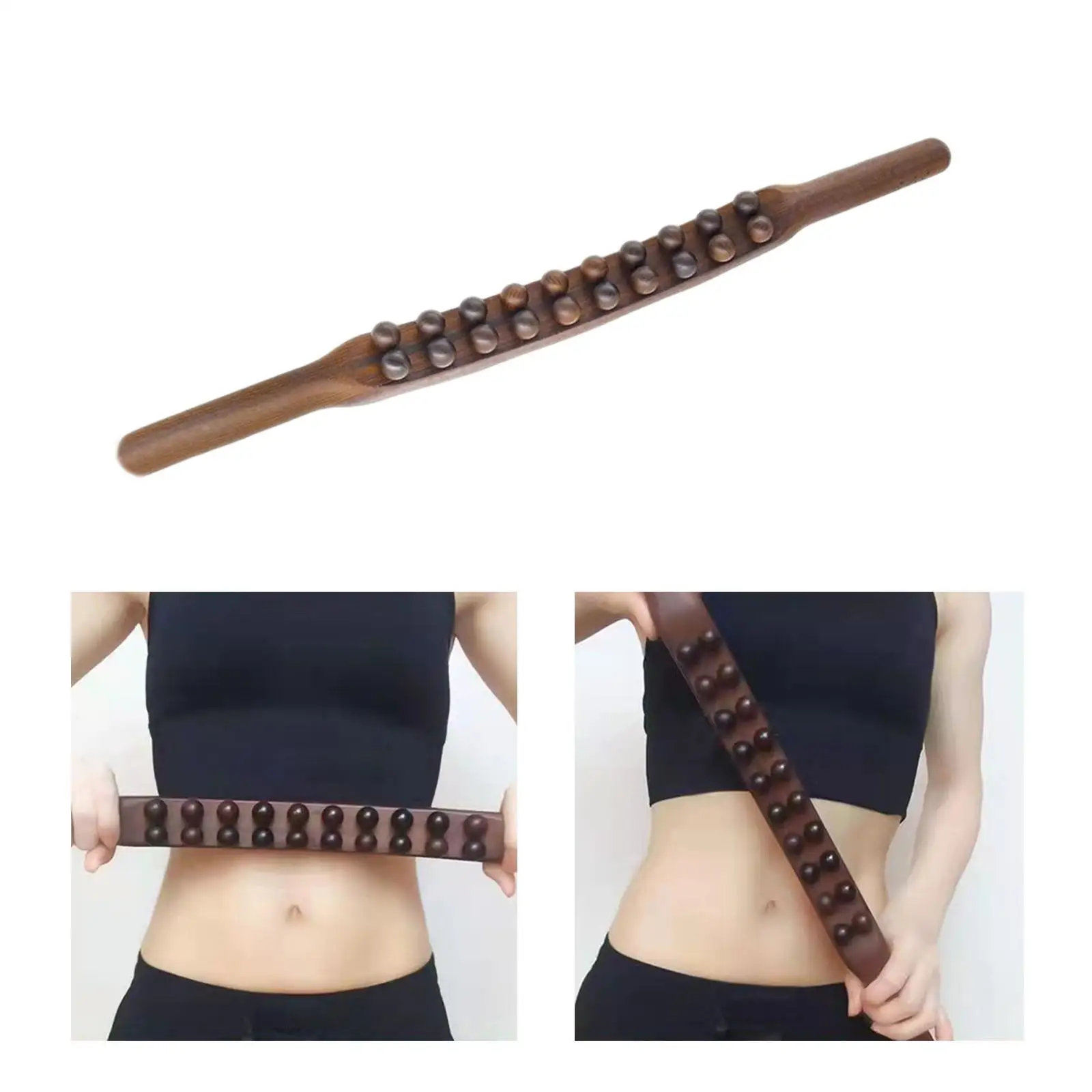 أدوات تدليك عصا كشط جواشا الخشبية المضادة للسيلوليت للخصر الخلفي #5