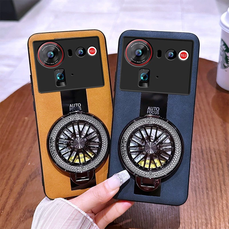 

Чехол для ZTE Nubia Z80 Ultra с кронштейном для рассеивания тепла Для ZTE Nubia Z70 Ultra однотонный матовый корпус из синтетической овчины