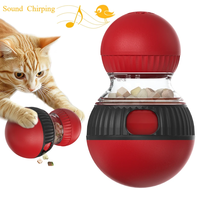 

Upgraded Cat Training Leaky Ball Touch Chirping Bird Cats Slow Feeder Interactive Toy Increase Intelligence Pet Supplies 2025