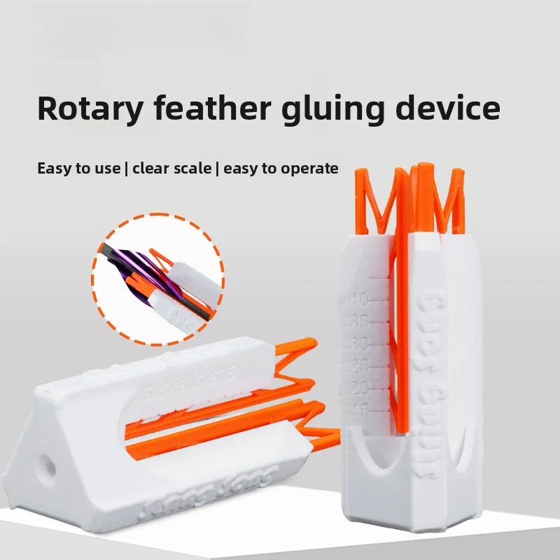 Bow Arrow Fletching Jig Clear Scale Arrow Vanes Adhesive Tool Rotatable Fletching Fixture Archery Shooting Arrow Accessories