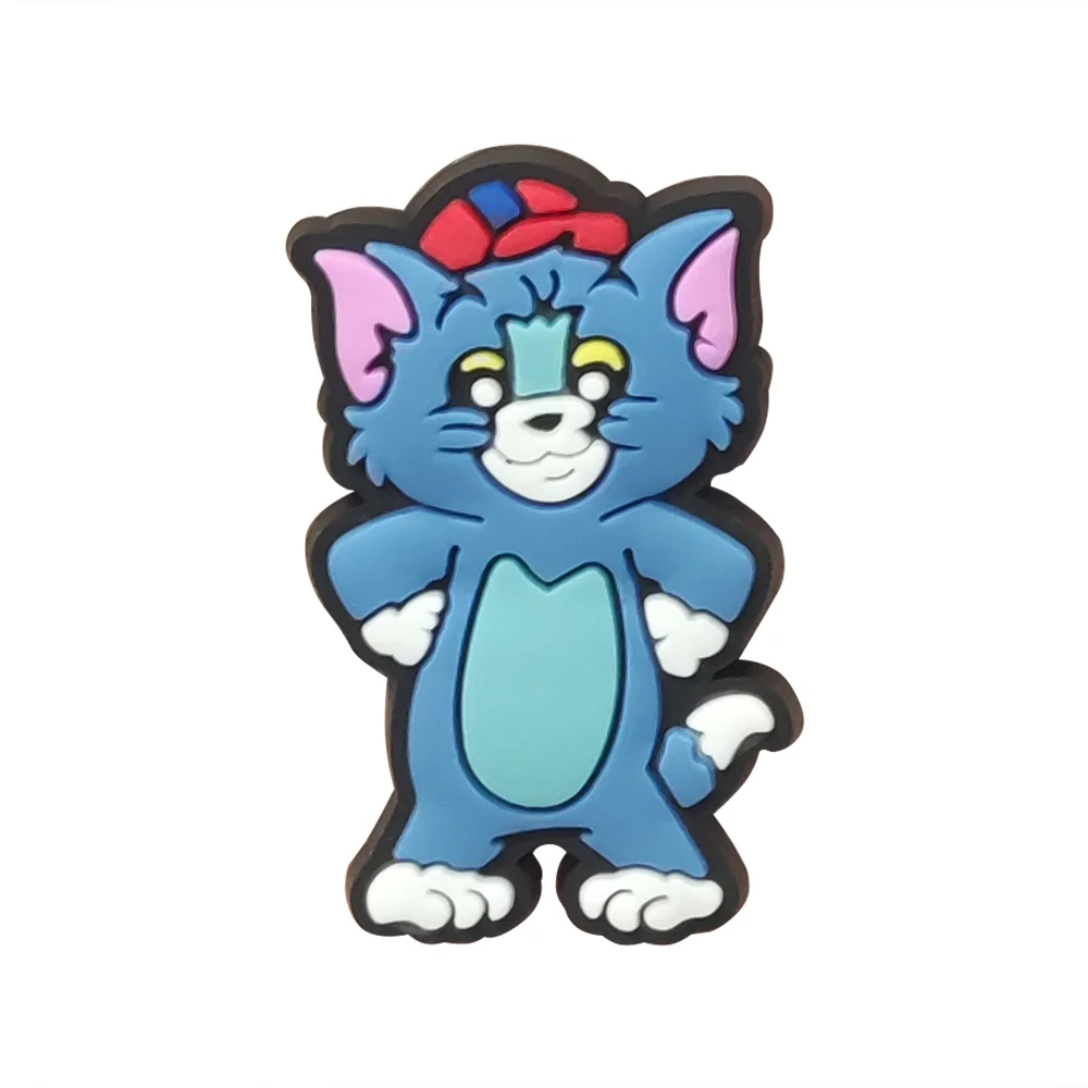 12pcs/set Cartoon Shoe Charms Designer Cute mouse Shoe Charms Decoration Cat Sandal Accessories for Kids Gifts image 5