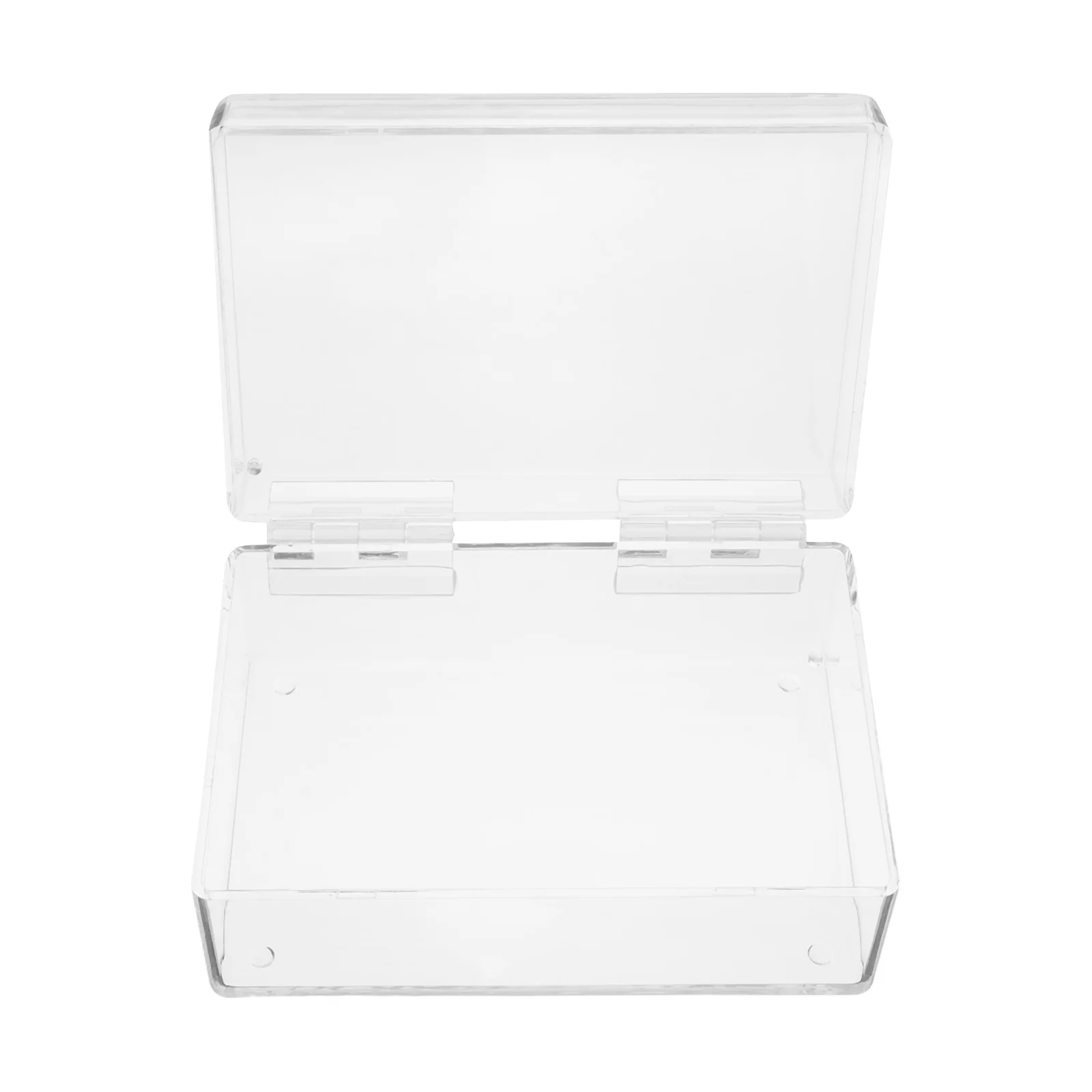 

Clear Acrylic Storage Box with Flip Top Lid Transparent Organizer for Jewelry Crafts Office Supplies Portable Visible Container