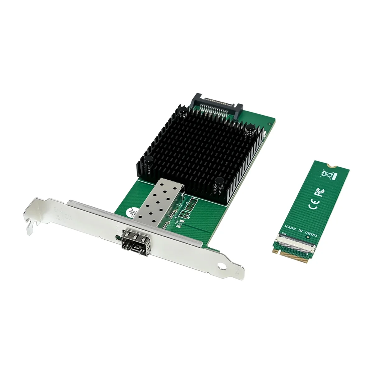 Server Network Card M.2 B+M KEY 8-Channel Single-Port 10GbE SFP Ethernet NIC Network Card for Win10 FreeBSD Linux System