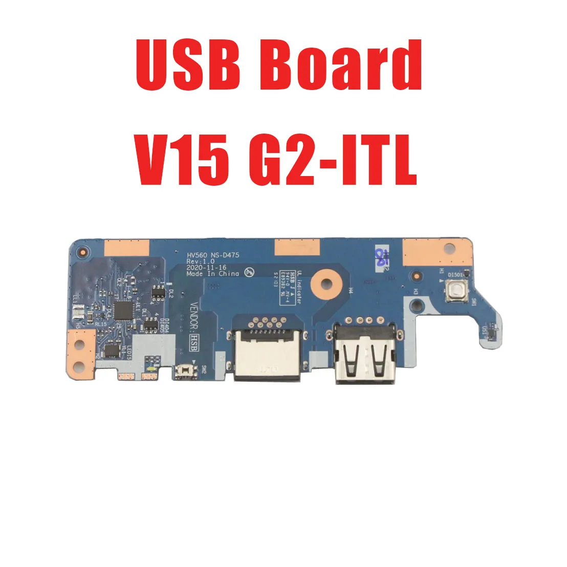 

USB-плата для ноутбука Lenovo V15 G2-ITL 82 КБ 5C50S25178 NS-D475 HV560, новая