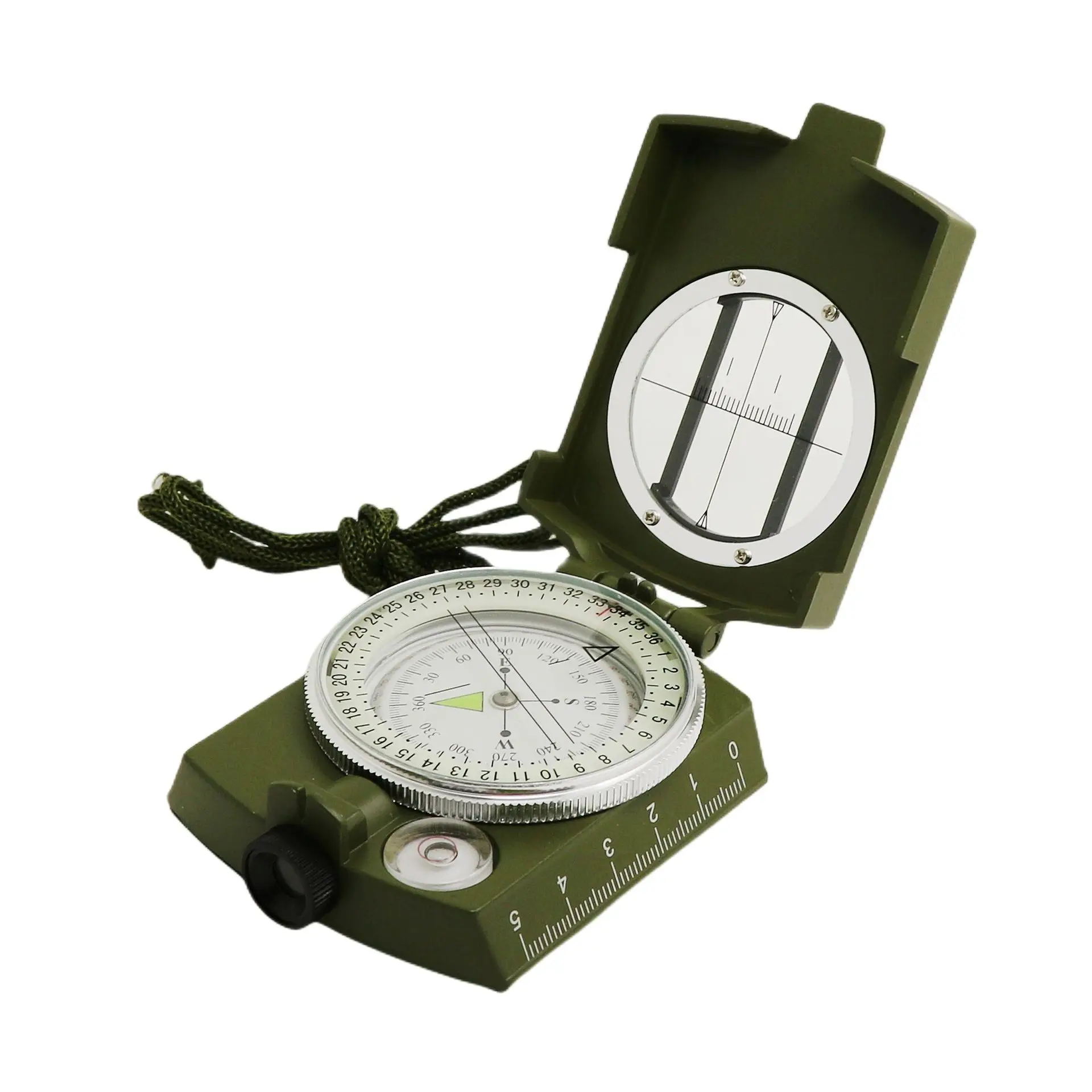 high precision  compass multifunctional Military Green Compass North compass outdoor car compass survival gear