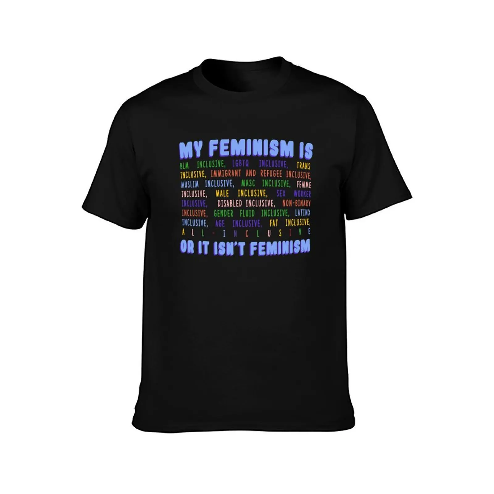 My Feminism Is... - The Peach Fuzz T-Shirt Construction Work Tee Shirt T-Shirt