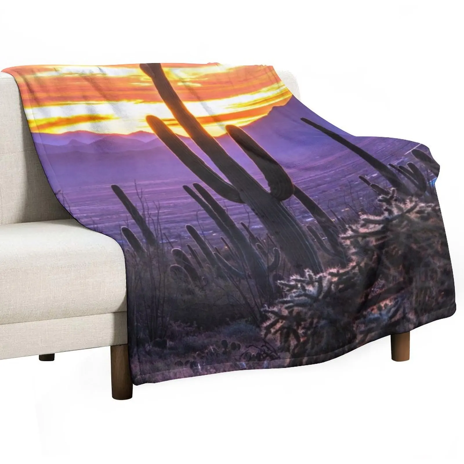Arizona Sunset Throw Blanket Bed linens Nap Comforter Kid'S blankets and throws Picnic Blankets