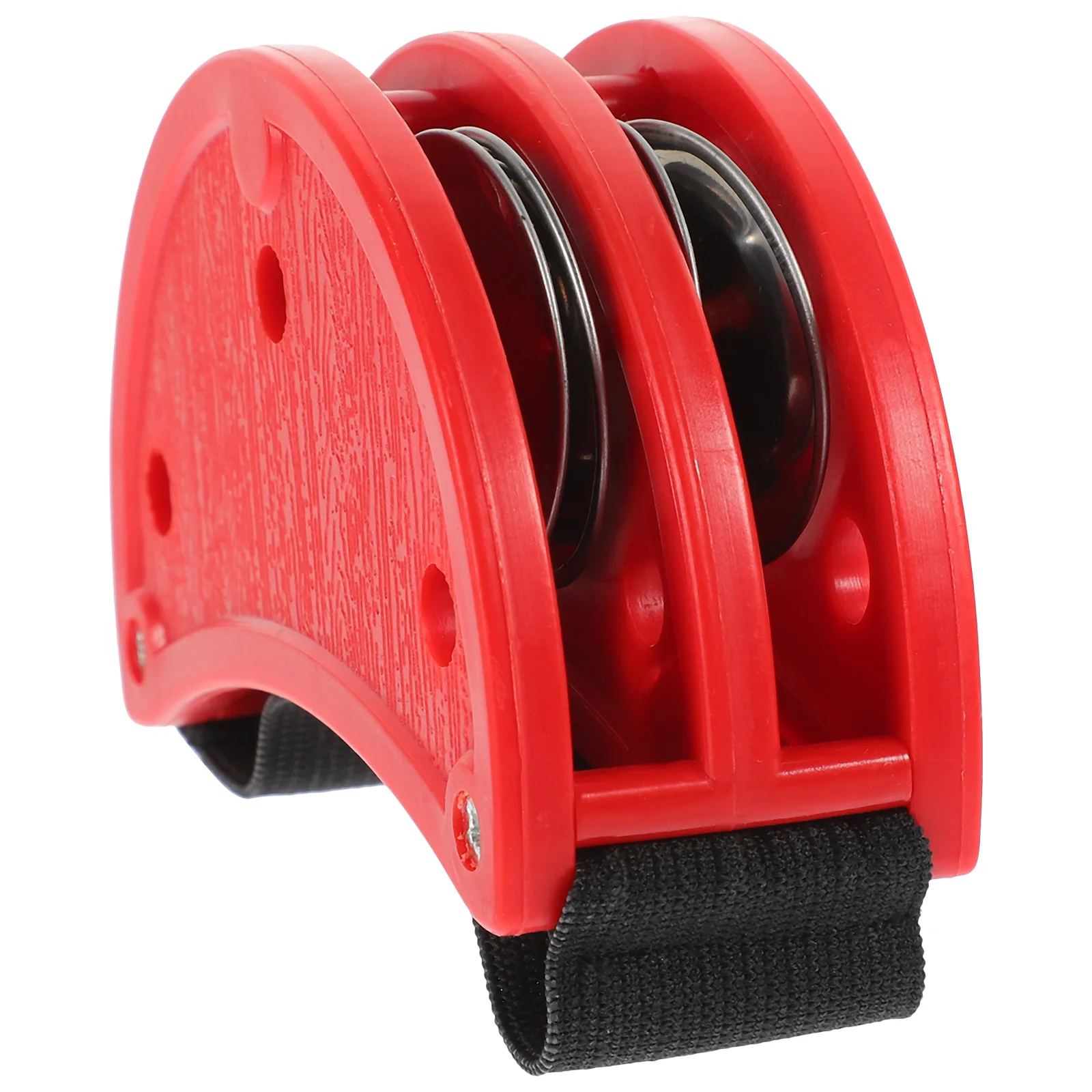 

Red Double Row Foot Tambourine Durable Plastic Metal Percussion Instrument For Beginners Stage Performance Rhythm