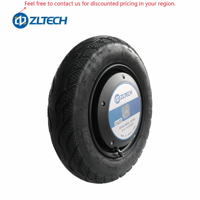 

ZLTECH 14inch 48V 800W 17N.m 150RPM 300kg Load Encoder BLDC Wheel Hub Motor With Pneumatic Rubber Tire For Agricultural Robot