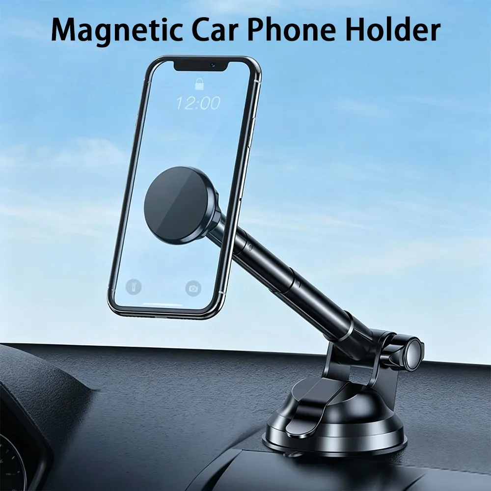 Magnetic Phone Holder Universal Car Phone Holder Strong Magnet Car Mount for Windshield and Dashboard for iPhone Samsung
