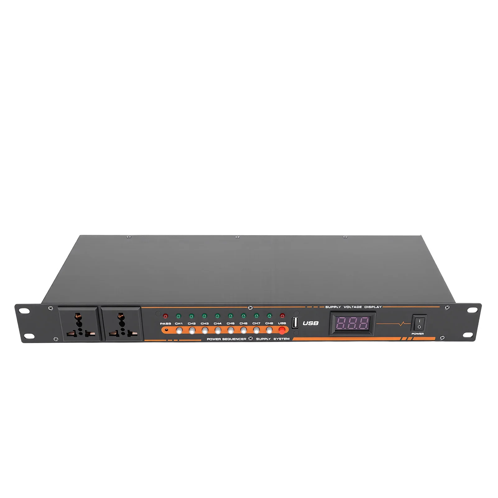 

10 Outlet Power Sequencer Conditioner with Independent Power USB Port for Home Theater Stage Studio Use Power Sequencer