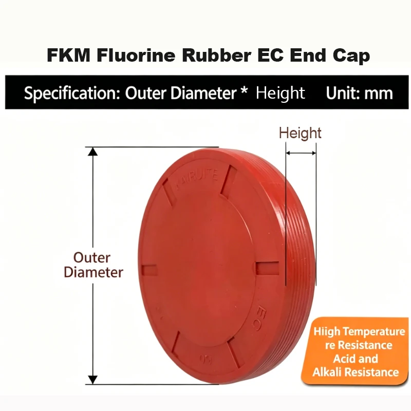 FKM Fluorine Rubber EC/VK End Cap Oil Seal Od 11-190mm Reducer Dustproof/high Temperature Resistant Sealing Cover Height 4-15mm