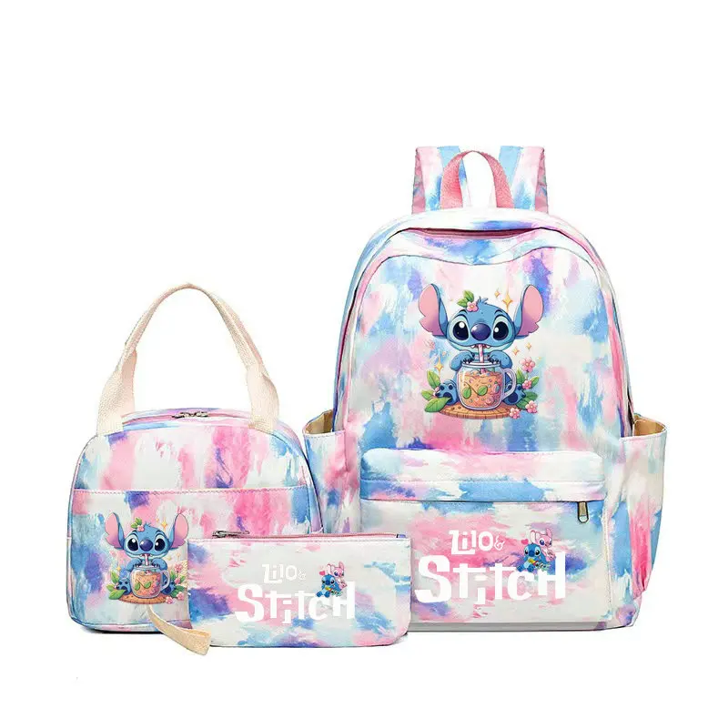 3Pcs/set Lilo Stitch Backpack for Boy Girl Teenager Student Back To School Schoolbag Lunch Bag Women lovely Rucksack Gift