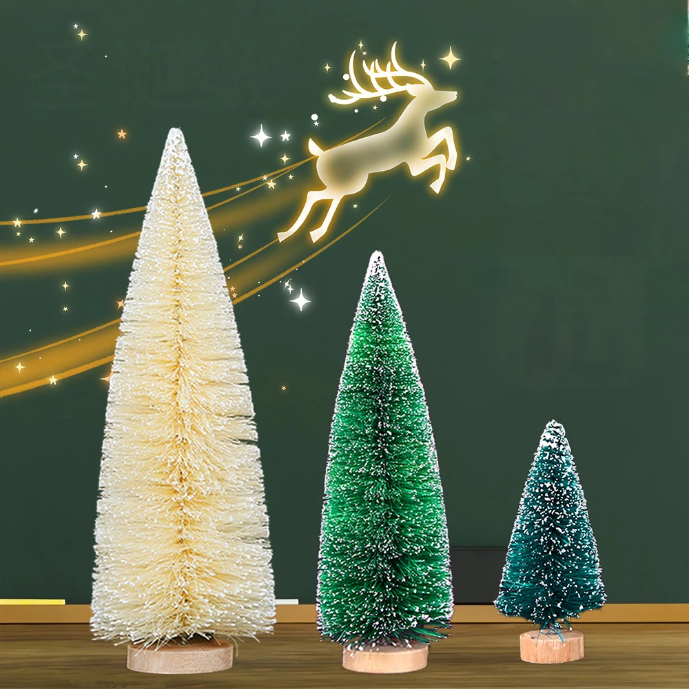 Cross-Border New Product Small Christmas Tree Tabletop   Ornaments Christmas Decorations White Mini Christmas Tree   Window Deco