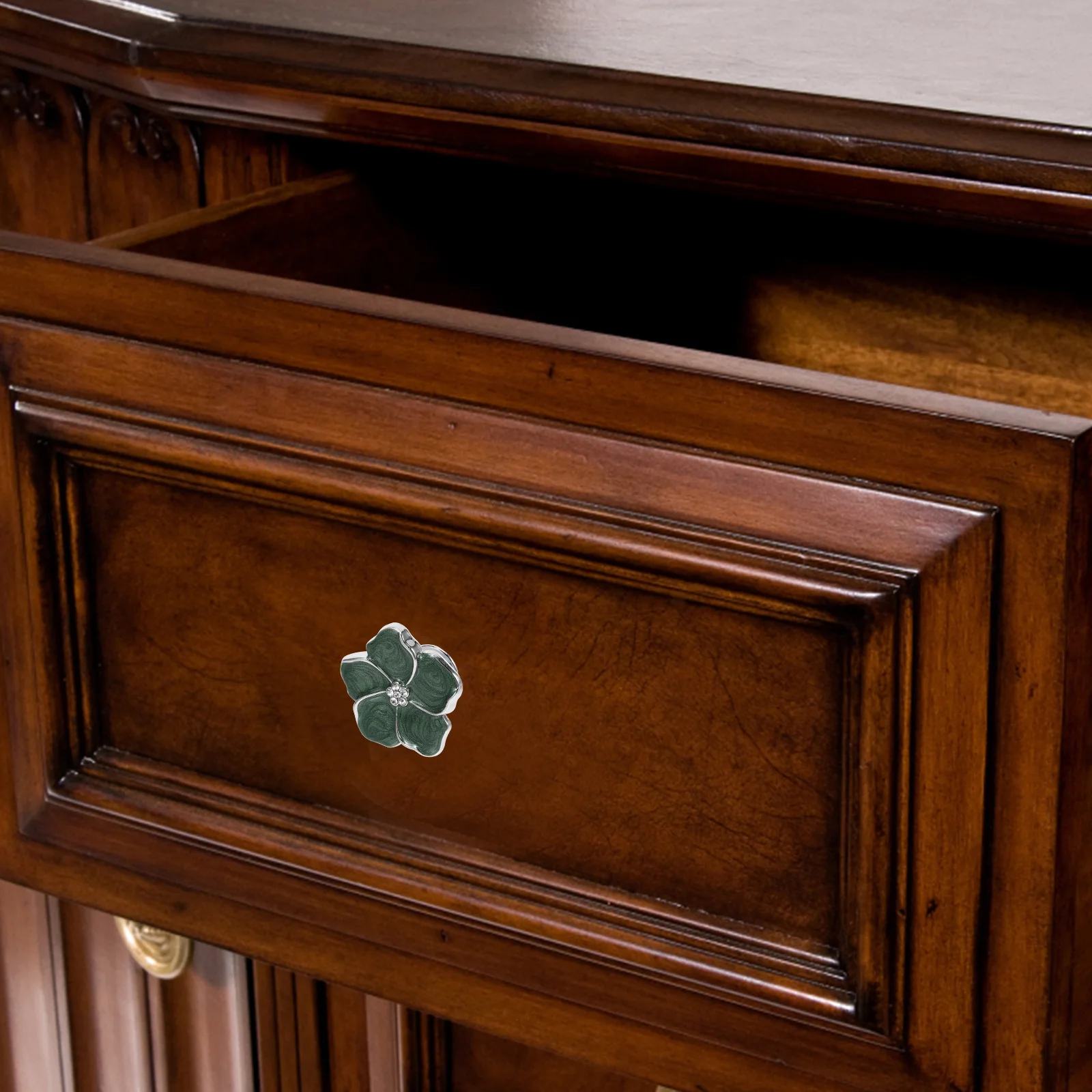 

Alloy Cabinet Knob Flower Style Strong Decorative Drawer Pull Handle for Wardrobe Dresser Cupboard Furniture Cabinet Knob