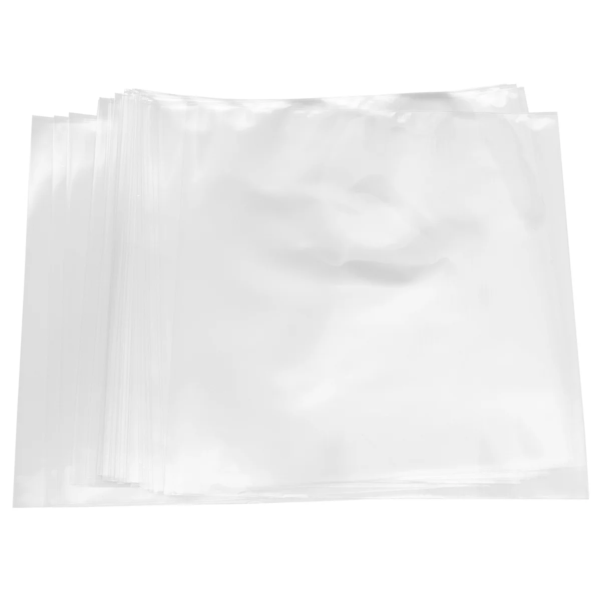 50 pçs mangas de registro plana aberta engrossado 12 Polegada plástico transparente capa protetor de registro de vinil armazenamento de cd prevenção de riscos