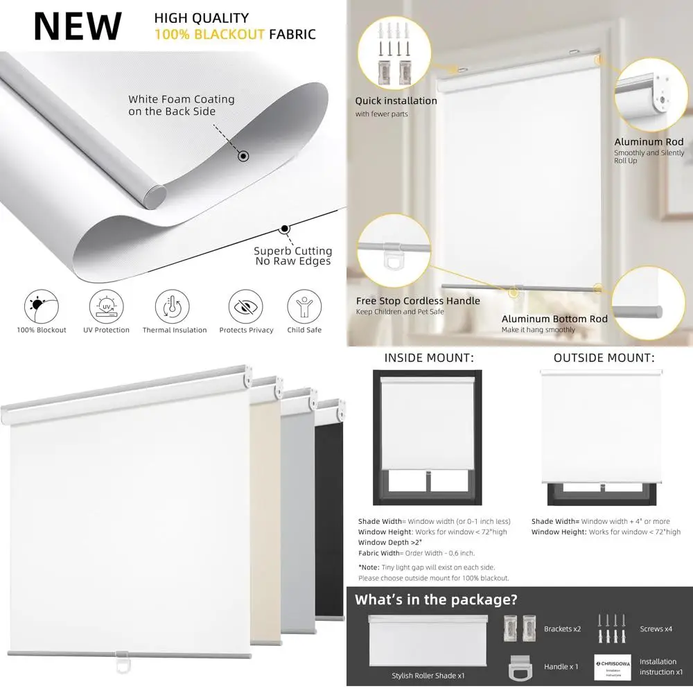 

Теплоизоляционные светонепроницаемые шторы с защитой от УФ-излучения, 20x72, простая установка для гостиной, офиса, дома