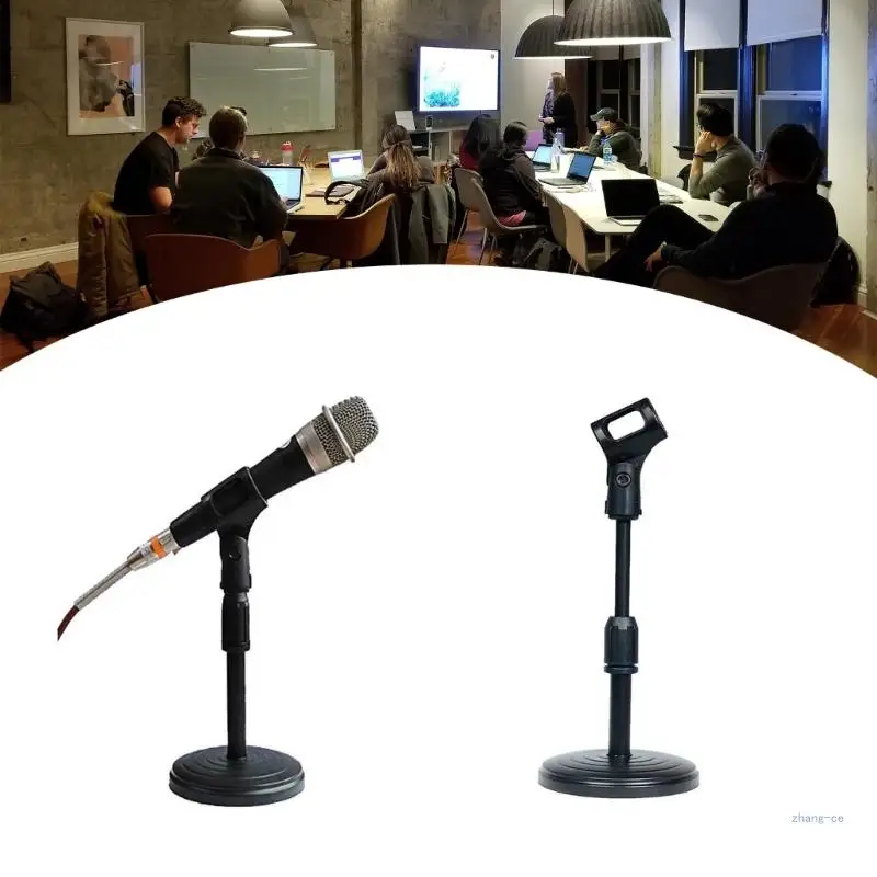 M5TD Heavy Duty Table Mic Holder with Adjustable Height for Live Streaming Interviews