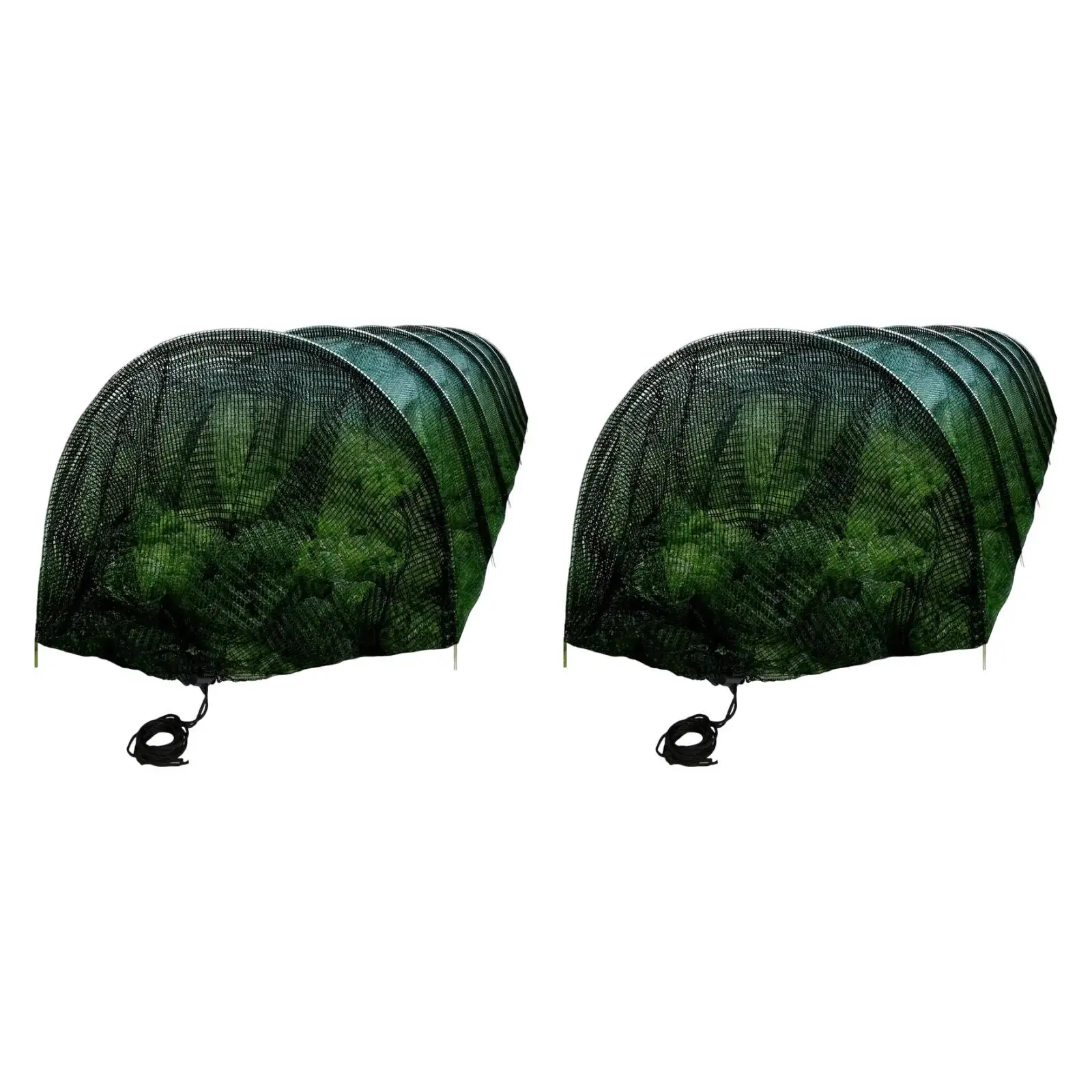 2 Pieces Garden Tunnel Shade Net Cover Sun Protection Plant Gardening Net for Greenhouse Flowers Fruits Plants Raised Bed
