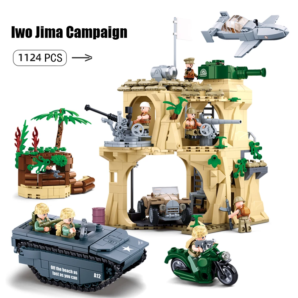 Army Military Weapons Of War Tank Assault Car Truck Armored Vehicle Building Block Set Classic Model Brick Kit Kids Toys Gifts