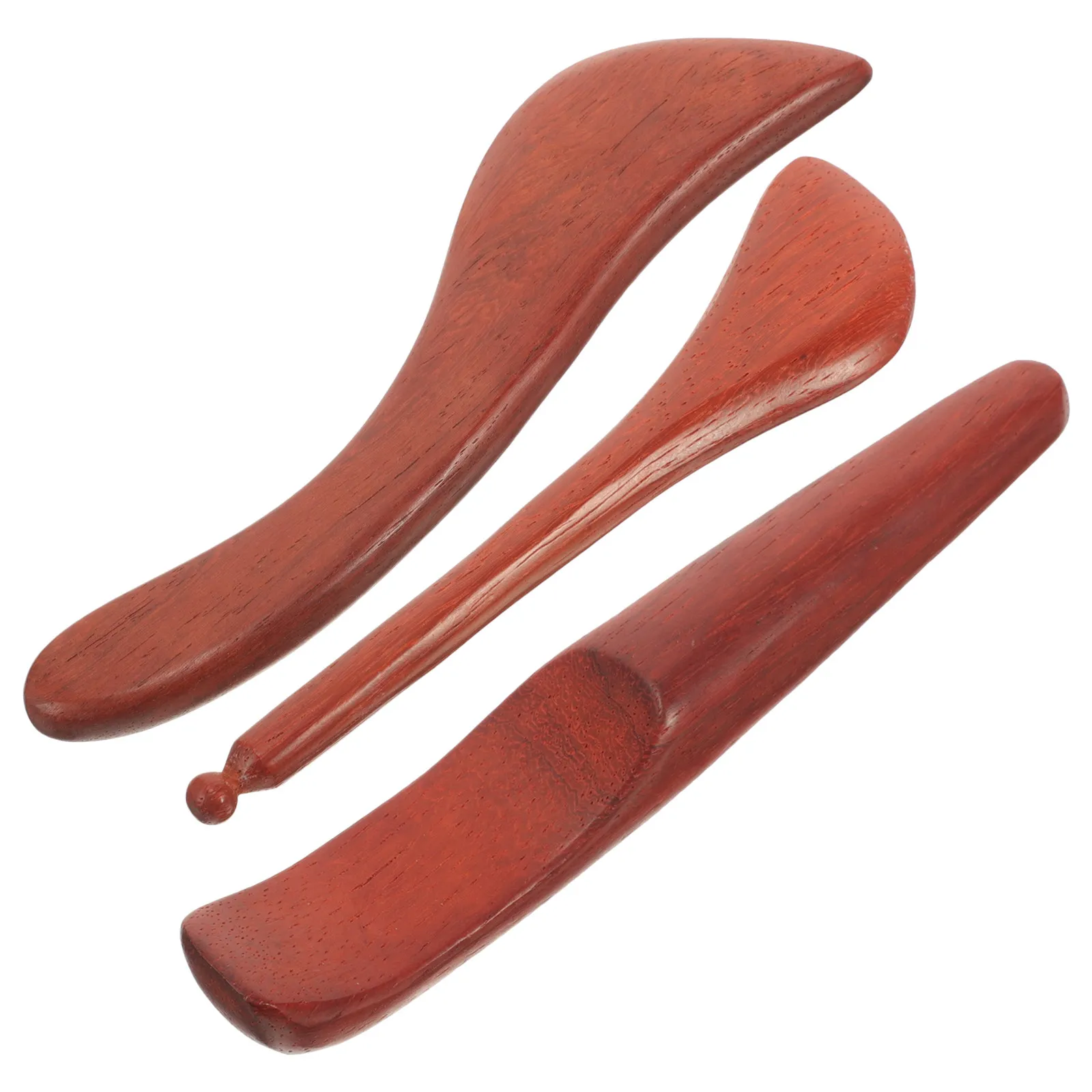 

Набор из 3 деревянных массажных скребков для тела и лица, многофункциональный портативный инструмент для домашнего расслабляющего массажа