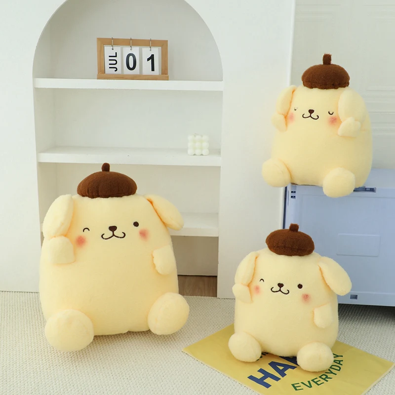 Kawaii Pompompurin Plush Pillow Toys Soft Pillow Gift Lovely Pom Pom Purin Doll for Kids Room Decor Xmas Birthday Gifts