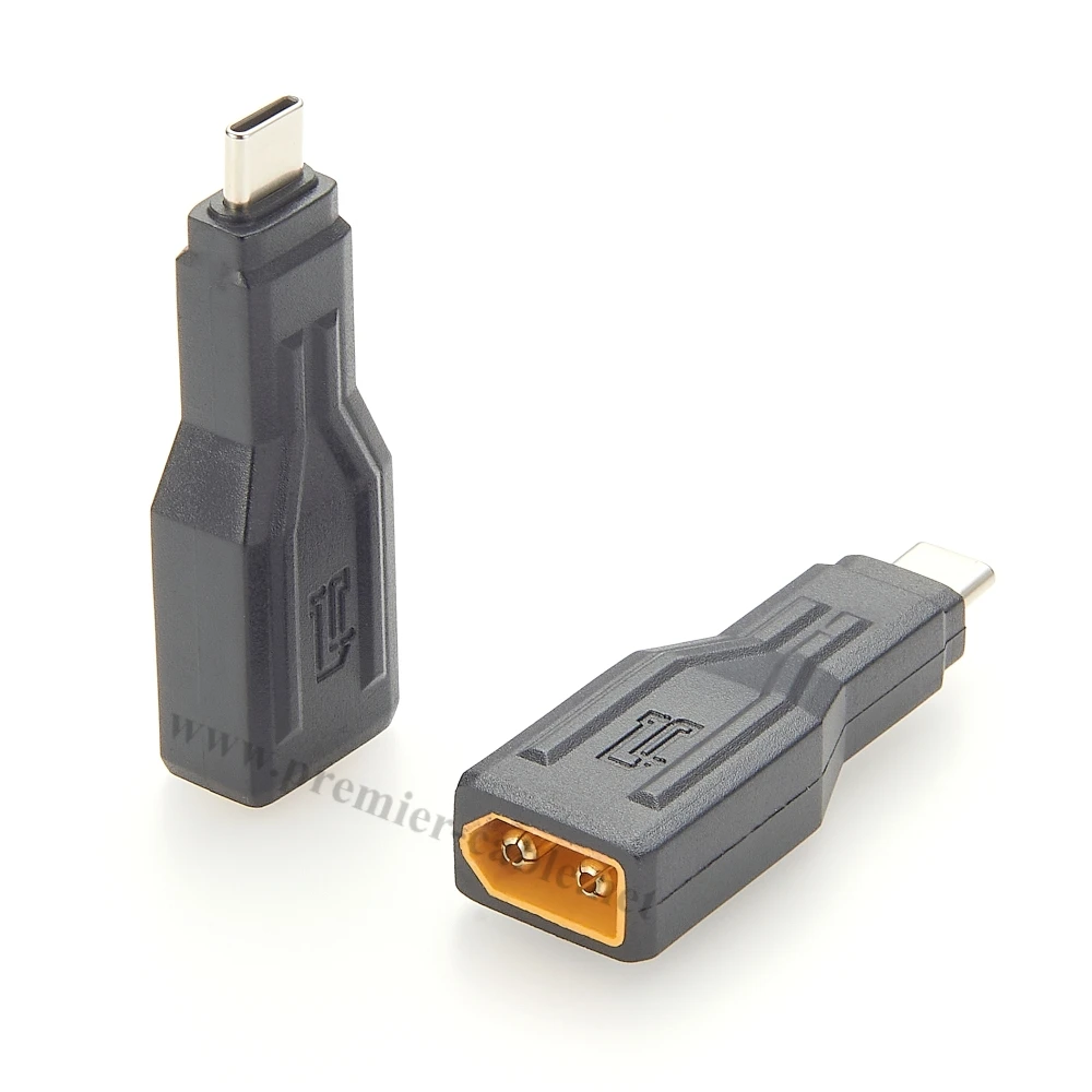 

Type C to XT60 Adapter XT60 Male to USB C Male Fast Charging Connector 100W 20V/5A for Drone Energy Storage Power FPV RC Car