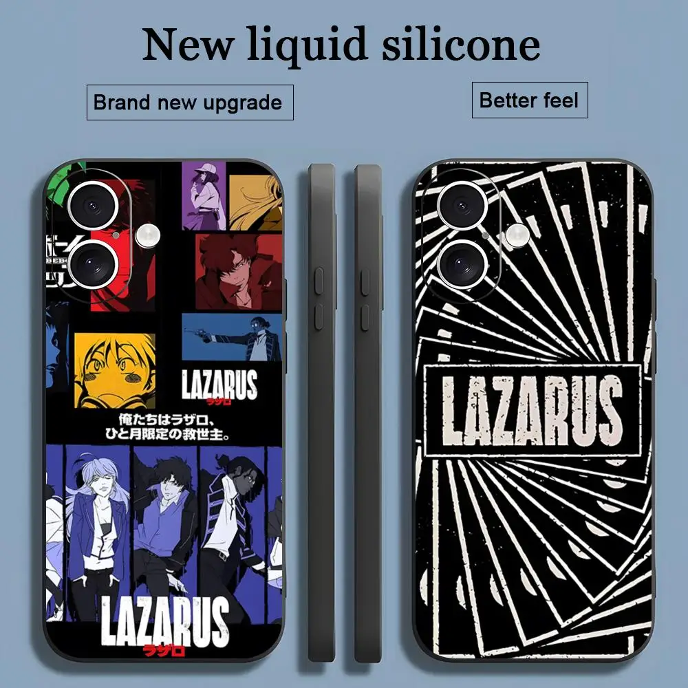 

Популярный крутой чехол для телефона LAZARUS с аниме для iPhone 16, 15, 14, 13, 12, 11 X XR XS 8 Plus Mini Pro Max, мягкий черный противоударный чехол