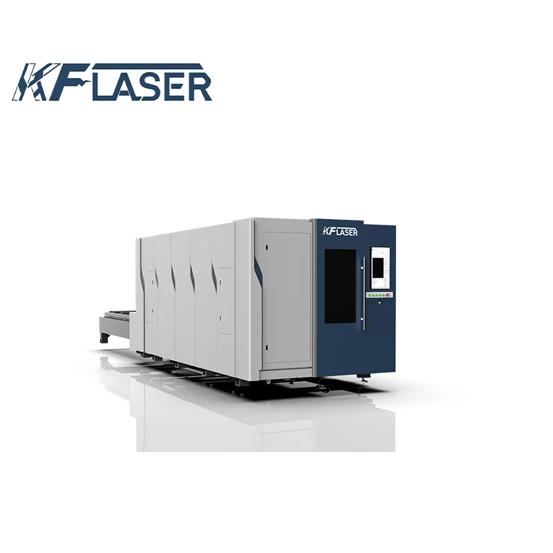 KF 3000W cnc fiber laser metal cutting machine full cover laser cutting machine double table