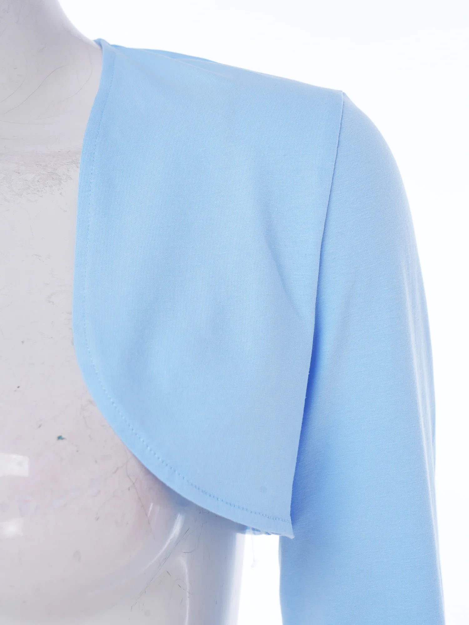 Women Crop Cardigan Long Sleeve Anti Scratch Mitts Open Front Soft Breathable Cotton Adaptive for Alzheimer Dementia Care