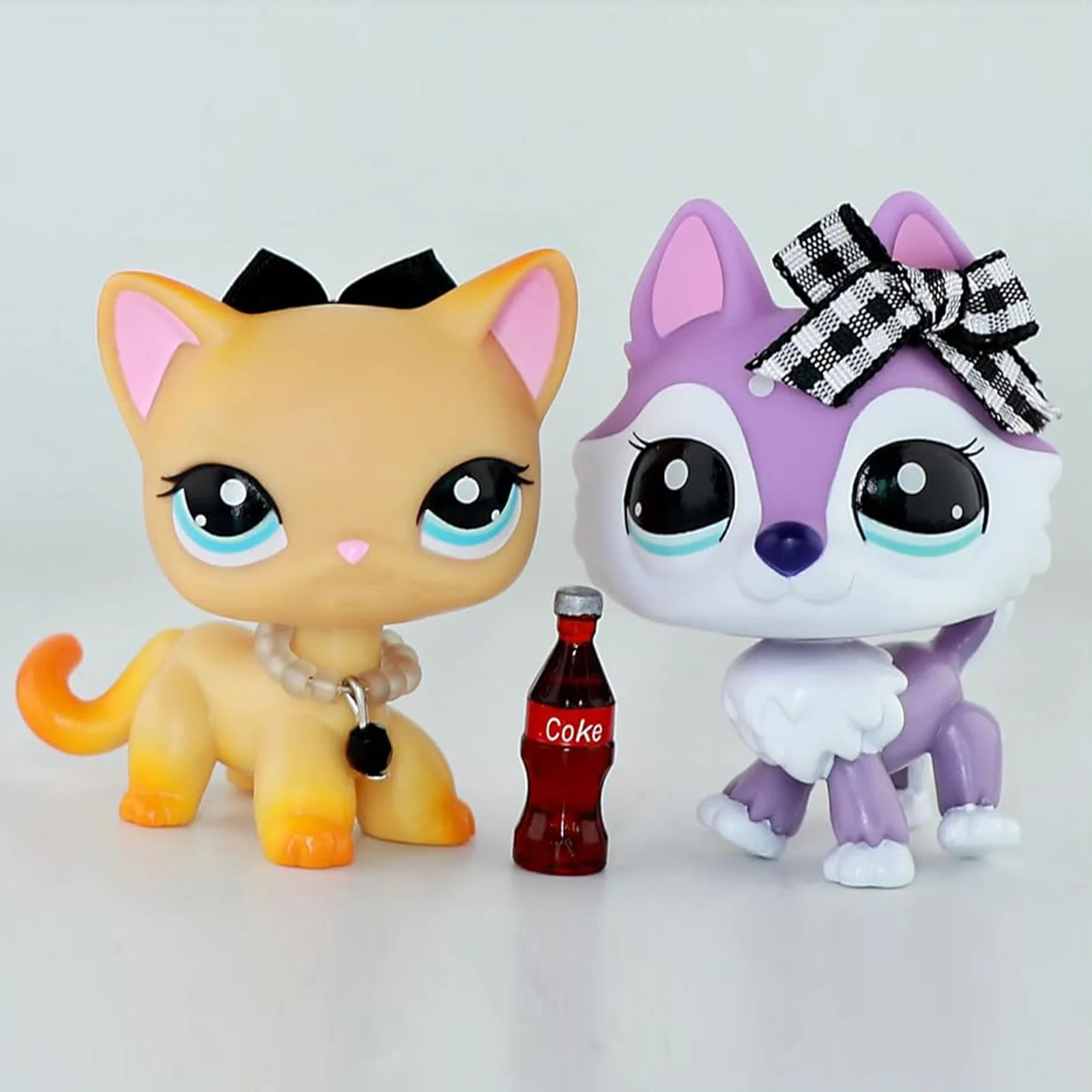 

2 pcs Minilpsshop Pet Shop Shirthair Cat #339 Husky #2210 for lps