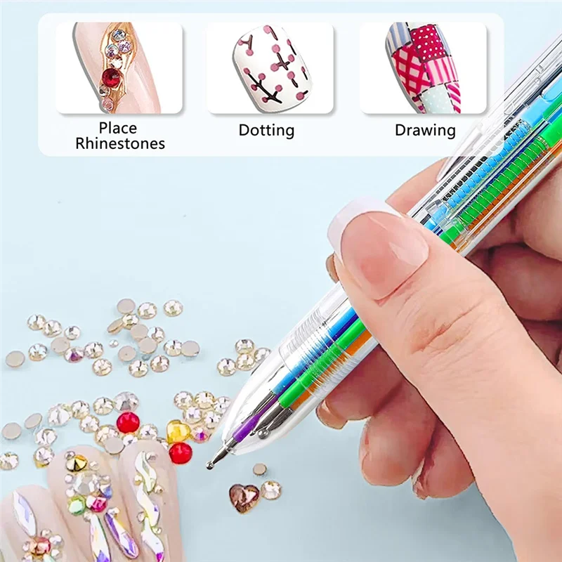 Dot Flower Outline Multi-Head Dotting Pen Nail Art Tool Dotting Pen Nail Art Pen Tip Dotting